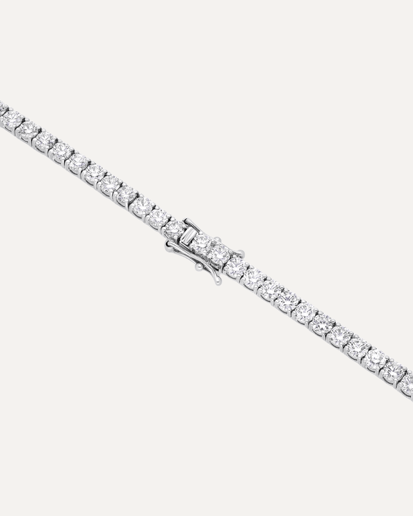 3.5mm Round Cut Moissanite Tennis Bracelet by Aumpex