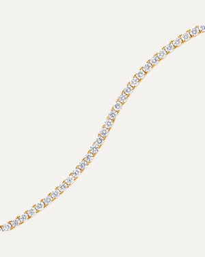 3.5mm Round Cut Moissanite Tennis Bracelet by Aumpex