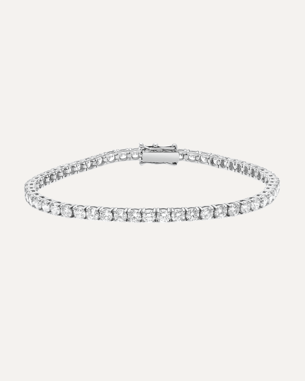3.5mm Round Cut Moissanite Tennis Bracelet by Aumpex