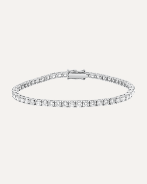 3.5mm Round Cut Moissanite Tennis Bracelet by Aumpex