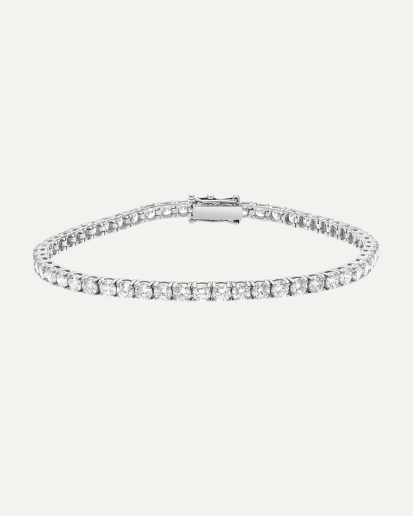 3.5mm Round Cut Moissanite Tennis Bracelet by Aumpex