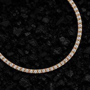 3mm Everyday Luxury Solid Gold Lab-Grown Diamond Tennis Chain by Aumpex