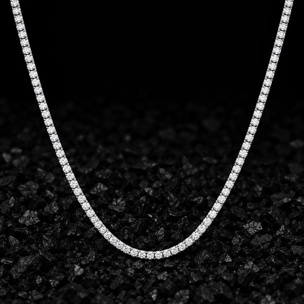 3mm Everyday Luxury Solid Gold Lab-Grown Diamond Tennis Chain by Aumpex