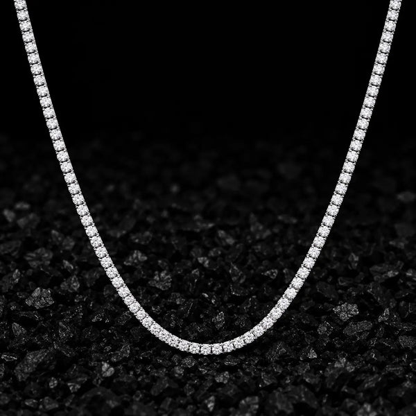 3mm Everyday Luxury Solid Gold Lab-Grown Diamond Tennis Chain by Aumpex