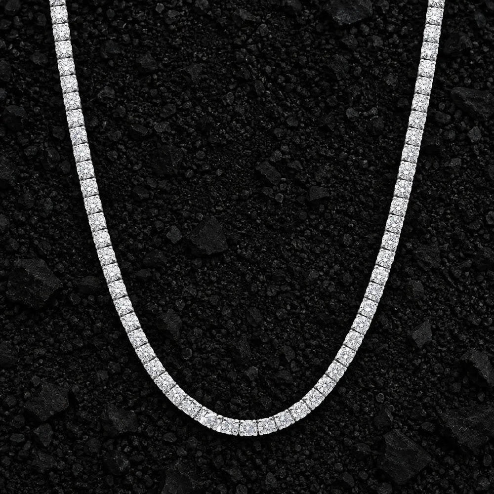 3mm Slim Moissanite Tennis Chain by Aumpex