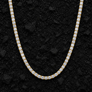 3mm Slim Moissanite Tennis Chain by Aumpex