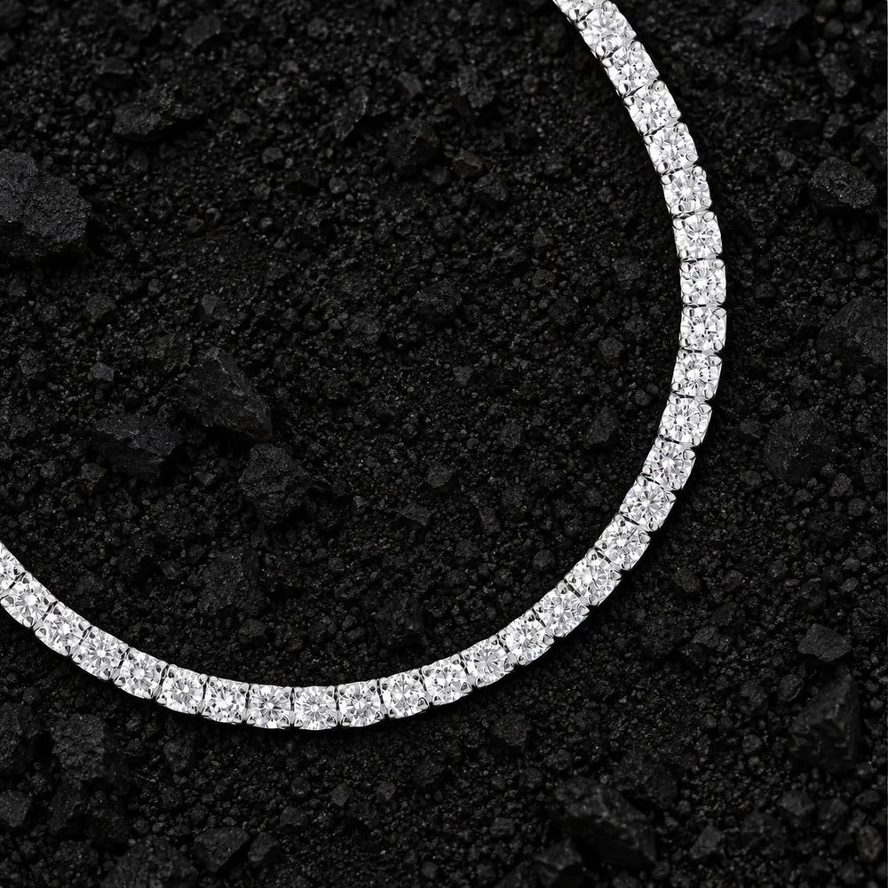 3mm Slim Moissanite Tennis Chain by Aumpex