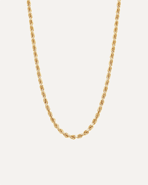 3mm Solid Gold Diamond Cut Rope Chain by Aumpex