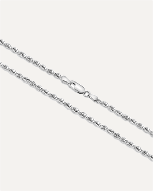 3mm Solid Gold Diamond Cut Rope Chain by Aumpex