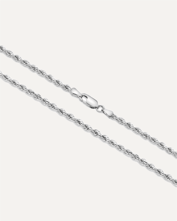 3mm Solid Gold Diamond Cut Rope Chain by Aumpex