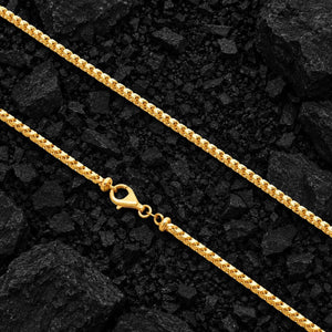 3mm The Solid 925 Sterling Silver Franco Link Chain by Aumpex