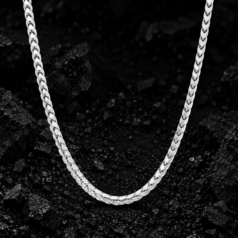 3mm The Solid 925 Sterling Silver Franco Link Chain by Aumpex