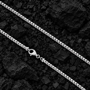 3mm The Solid 925 Sterling Silver Franco Link Chain by Aumpex