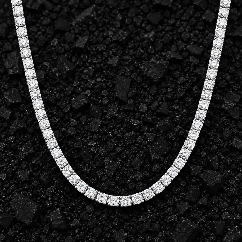 4.5mm Heavy Moissanite Tennis Chain by Aumpex