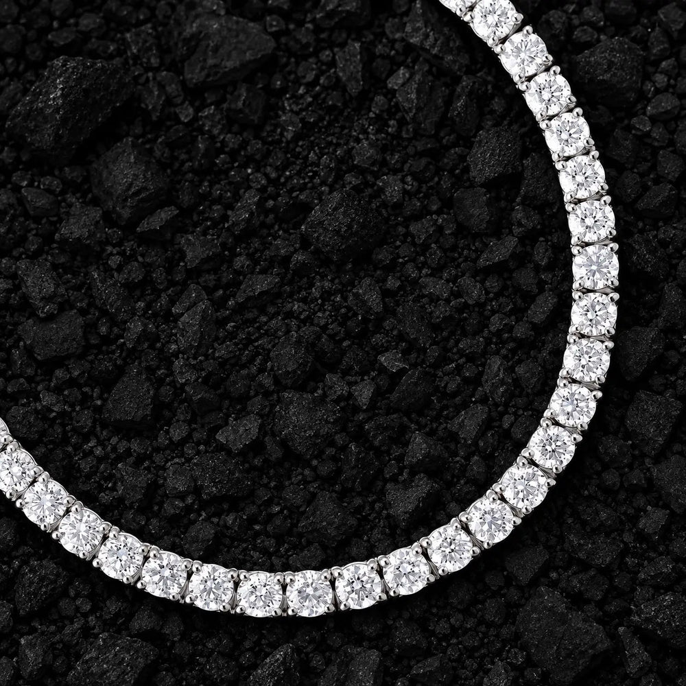 4.5mm Heavy Moissanite Tennis Chain by Aumpex