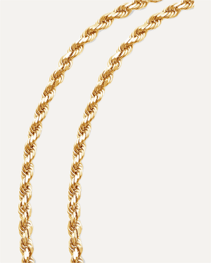 4.5mm Solid Gold Diamond Cut Rope Chain by Aumpex