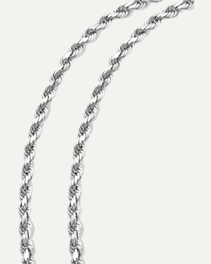 4.5mm Solid Gold Diamond Cut Rope Chain by Aumpex