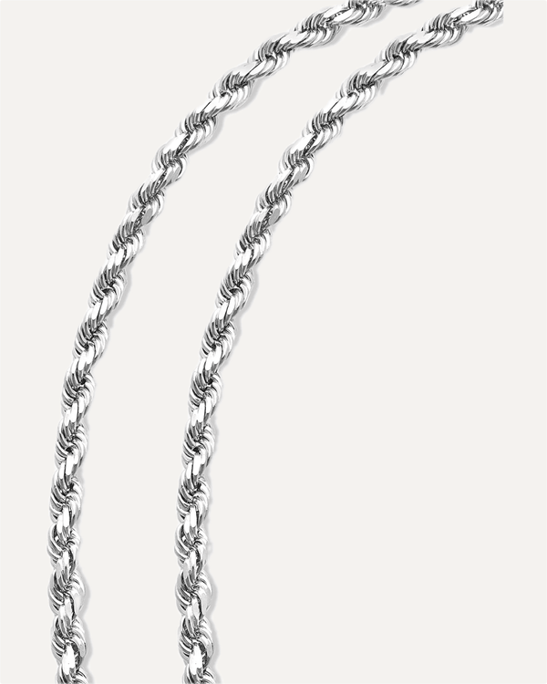 4.5mm Solid Gold Diamond Cut Rope Chain by Aumpex