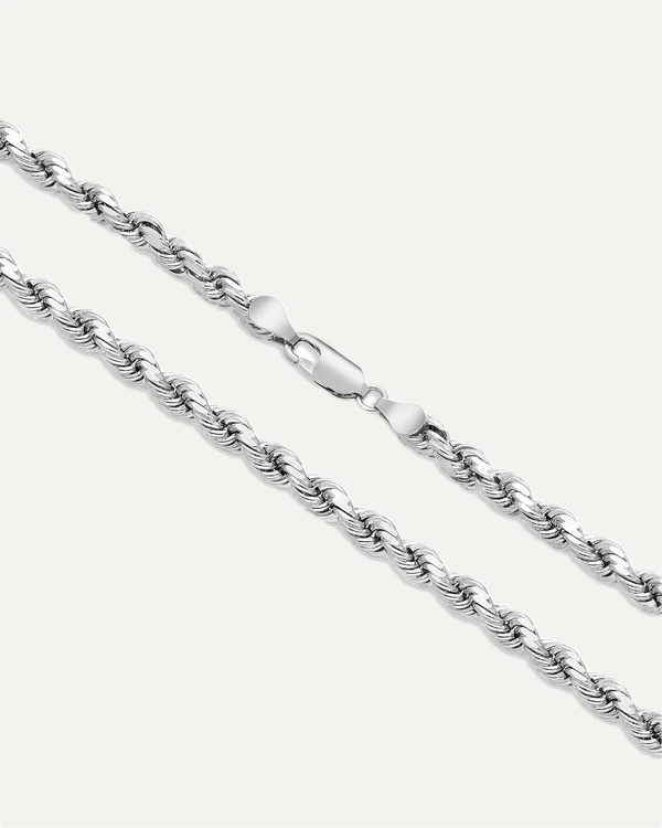 4.5mm Solid Gold Diamond Cut Rope Chain by Aumpex