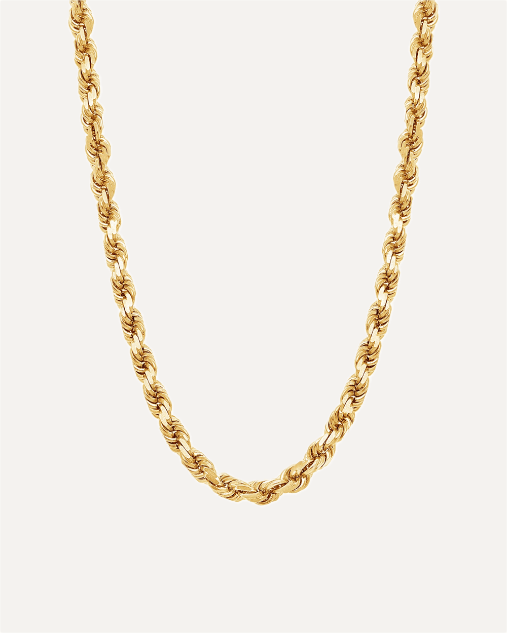 4.5mm Solid Gold Diamond Cut Rope Chain by Aumpex