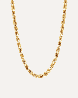 4.5mm Solid Gold Diamond Cut Rope Chain by Aumpex