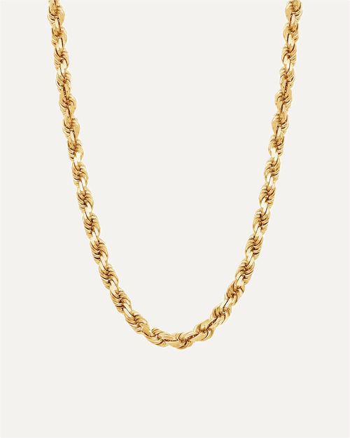 4.5mm Solid Gold Diamond Cut Rope Chain by Aumpex