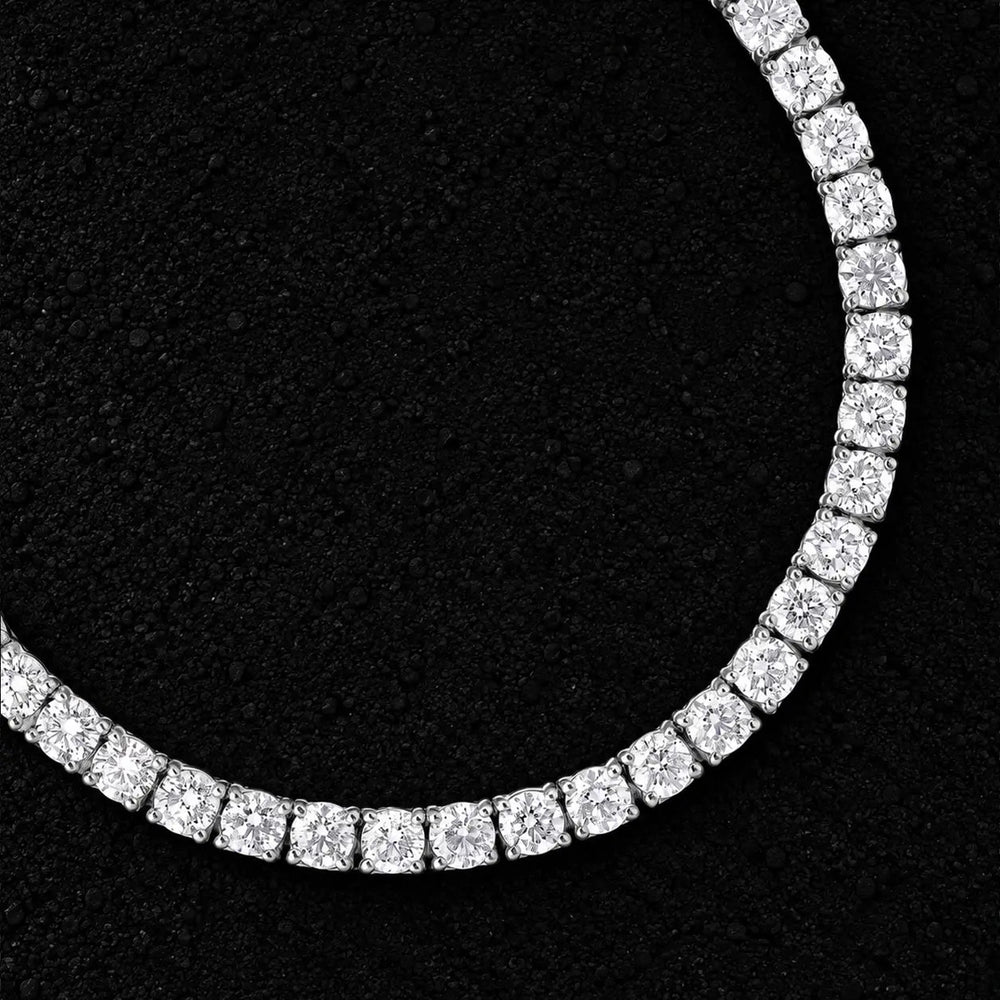 4mm Heavy Moissanite Tennis Chain by Aumpex