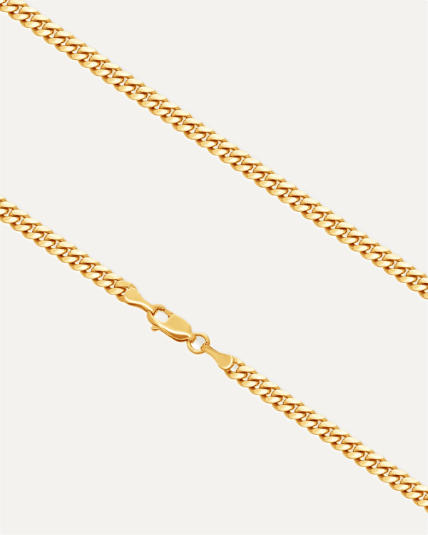 4mm Heavyweight Gold Cuban Link Chain by Aumpex