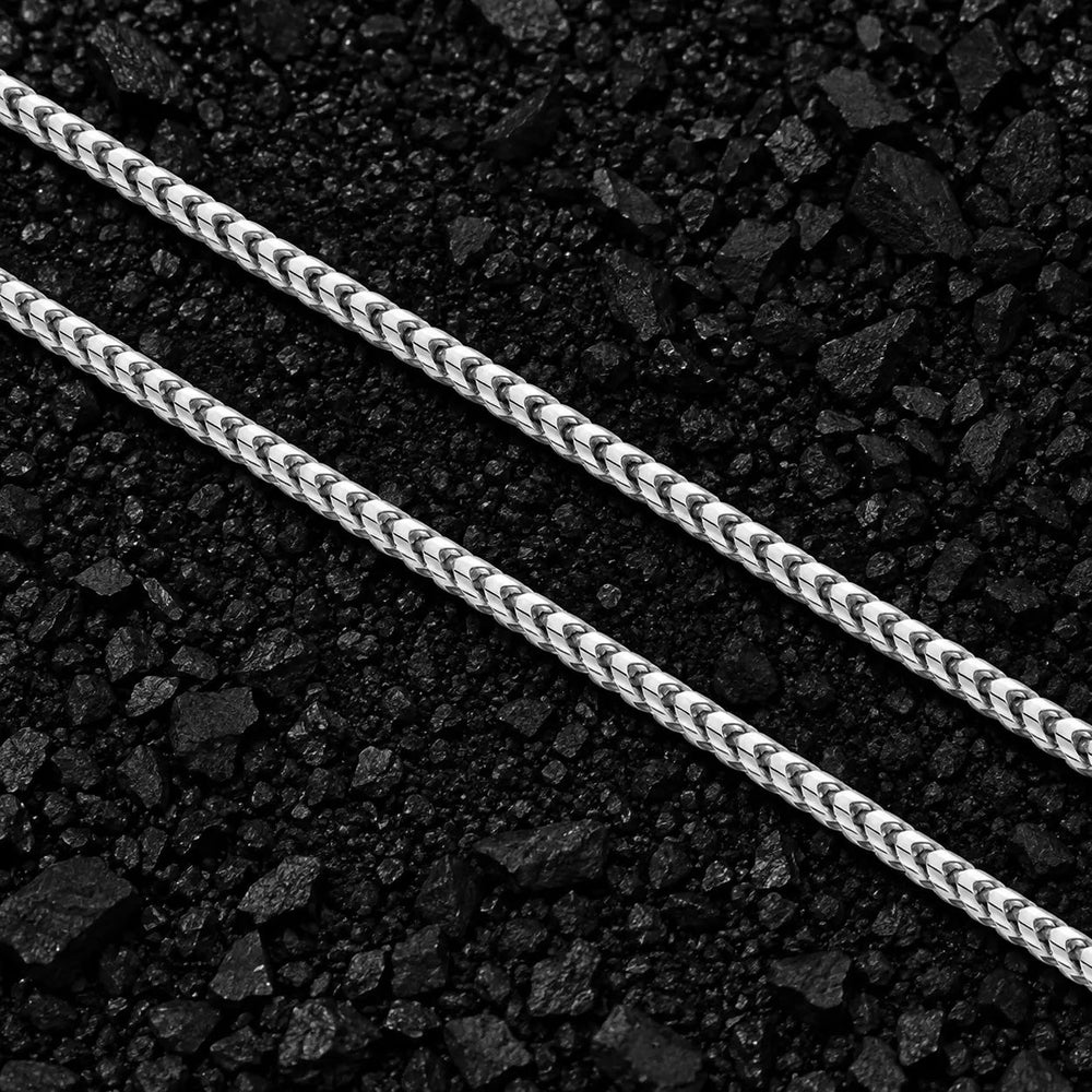 4mm The Solid 925 Sterling Silver Franco Link Chain by Aumpex