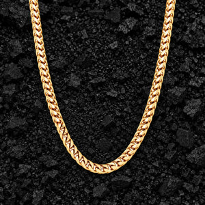 4mm The Solid 925 Sterling Silver Franco Link Chain by Aumpex