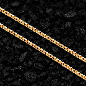 4mm The Solid Gold Franco Link Chain by Aumpex