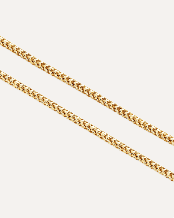4mm The Solid Gold Franco Link Chain by Aumpex