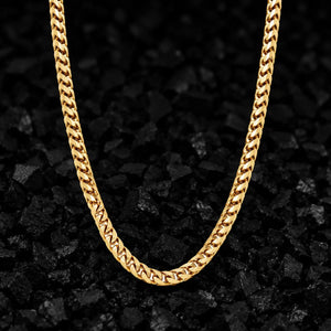 4mm The Solid Gold Franco Link Chain by Aumpex
