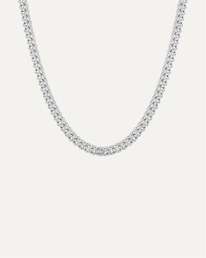 5mm Slim Moissanite Cuban Link Chain by Aumpex