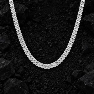 5mm Slim Moissanite Cuban Link Chain by Aumpex