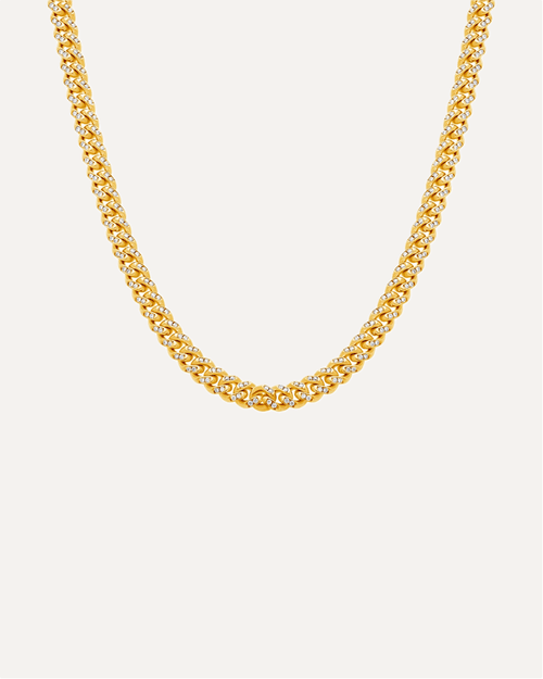 5mm Slim Moissanite Cuban Link Chain by Aumpex