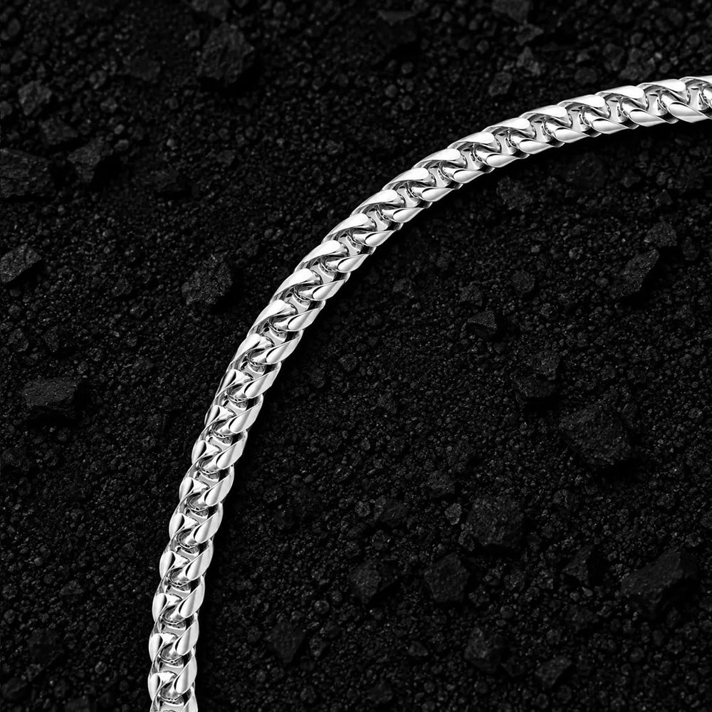 5mm The Solid 925 Sterling Silver Franco Link Chain by Aumpex