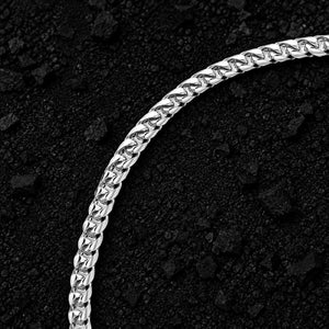 5mm The Solid 925 Sterling Silver Franco Link Chain by Aumpex