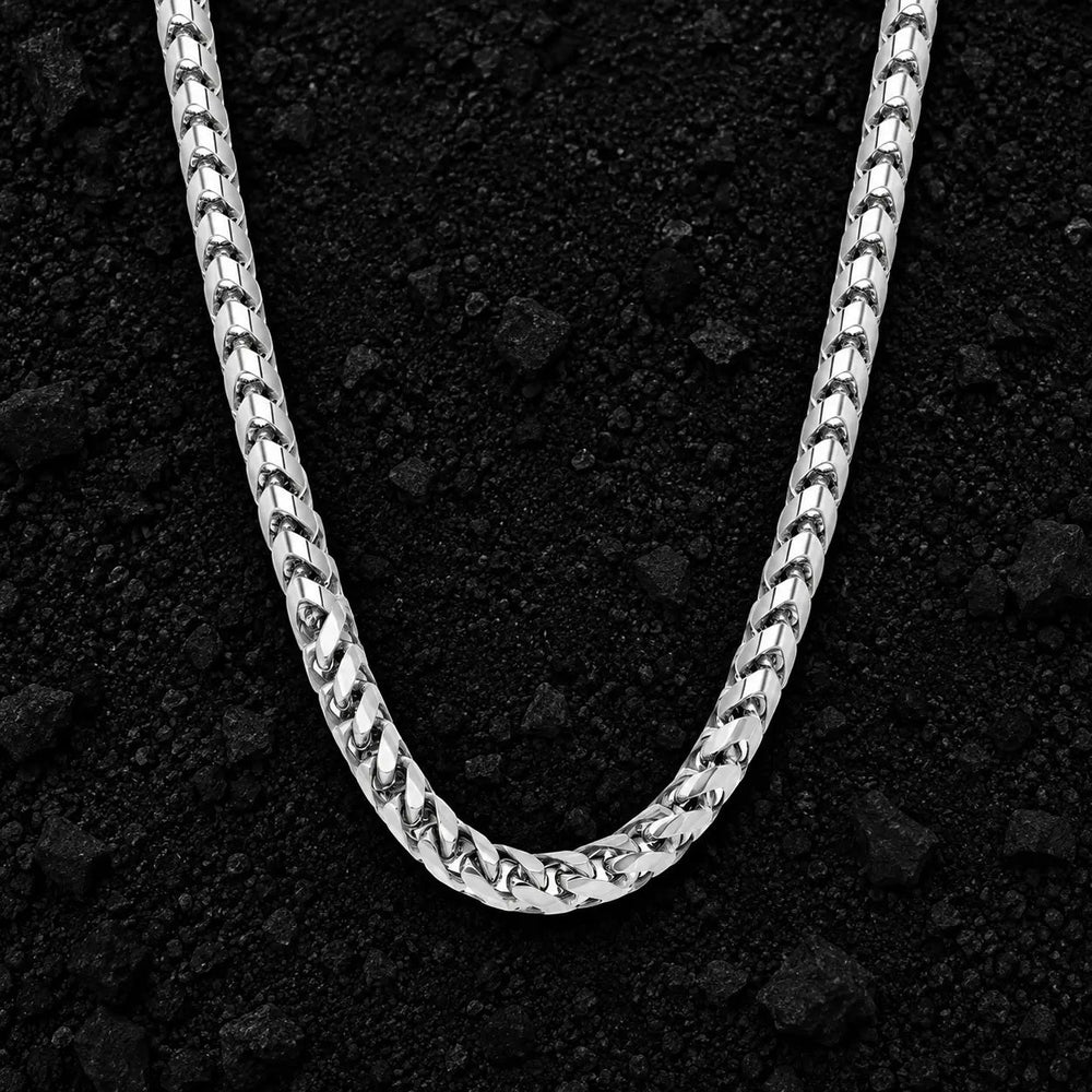 5mm The Solid 925 Sterling Silver Franco Link Chain by Aumpex