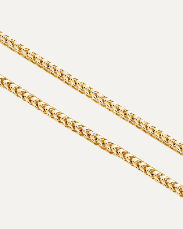 5mm The Solid Gold Franco Link Chain by Aumpex