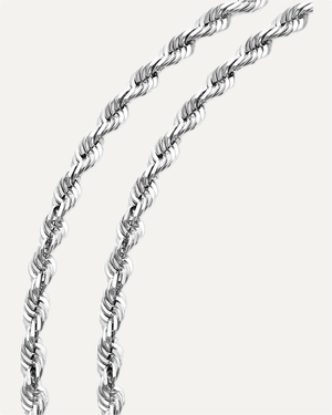 6mm Solid Gold Diamond Cut Rope Chain by Aumpex