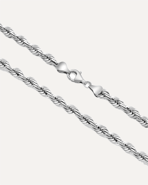 6mm Solid Gold Diamond Cut Rope Chain by Aumpex