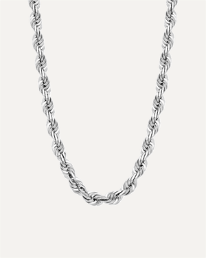 6mm Solid Gold Diamond Cut Rope Chain by Aumpex