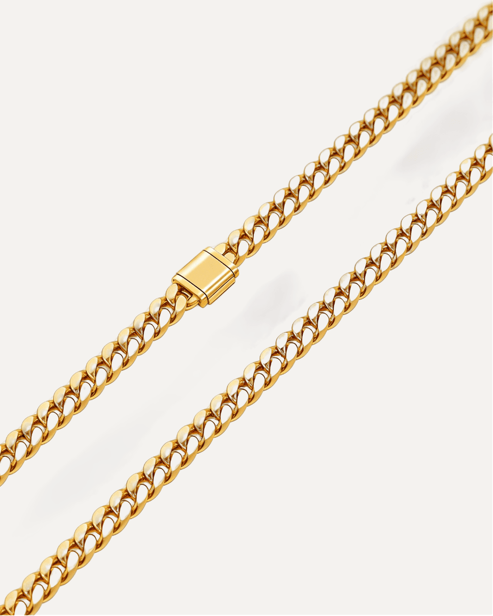 7mm Heavyweight Gold Cuban Link Chain by Aumpex