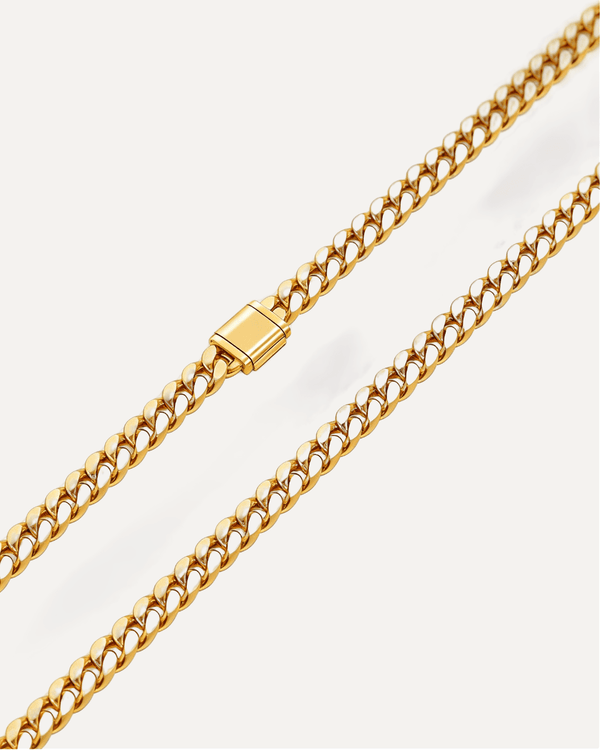 7mm Heavyweight Gold Cuban Link Chain by Aumpex