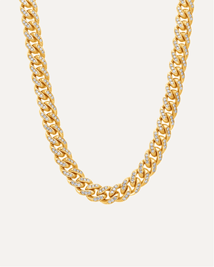 7mm Iced Moissanite Cuban Link Chain by Aumpex