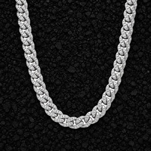 7mm Iced Moissanite Cuban Link Chain by Aumpex