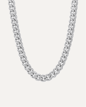 7mm Iced Moissanite Cuban Link Chain by Aumpex