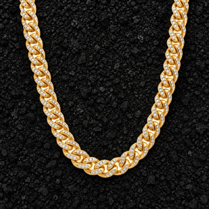 7mm Iced Moissanite Cuban Link Chain by Aumpex