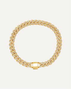 7mm Iced Out Miami Moissanite Cuban Bracelet by Aumpex